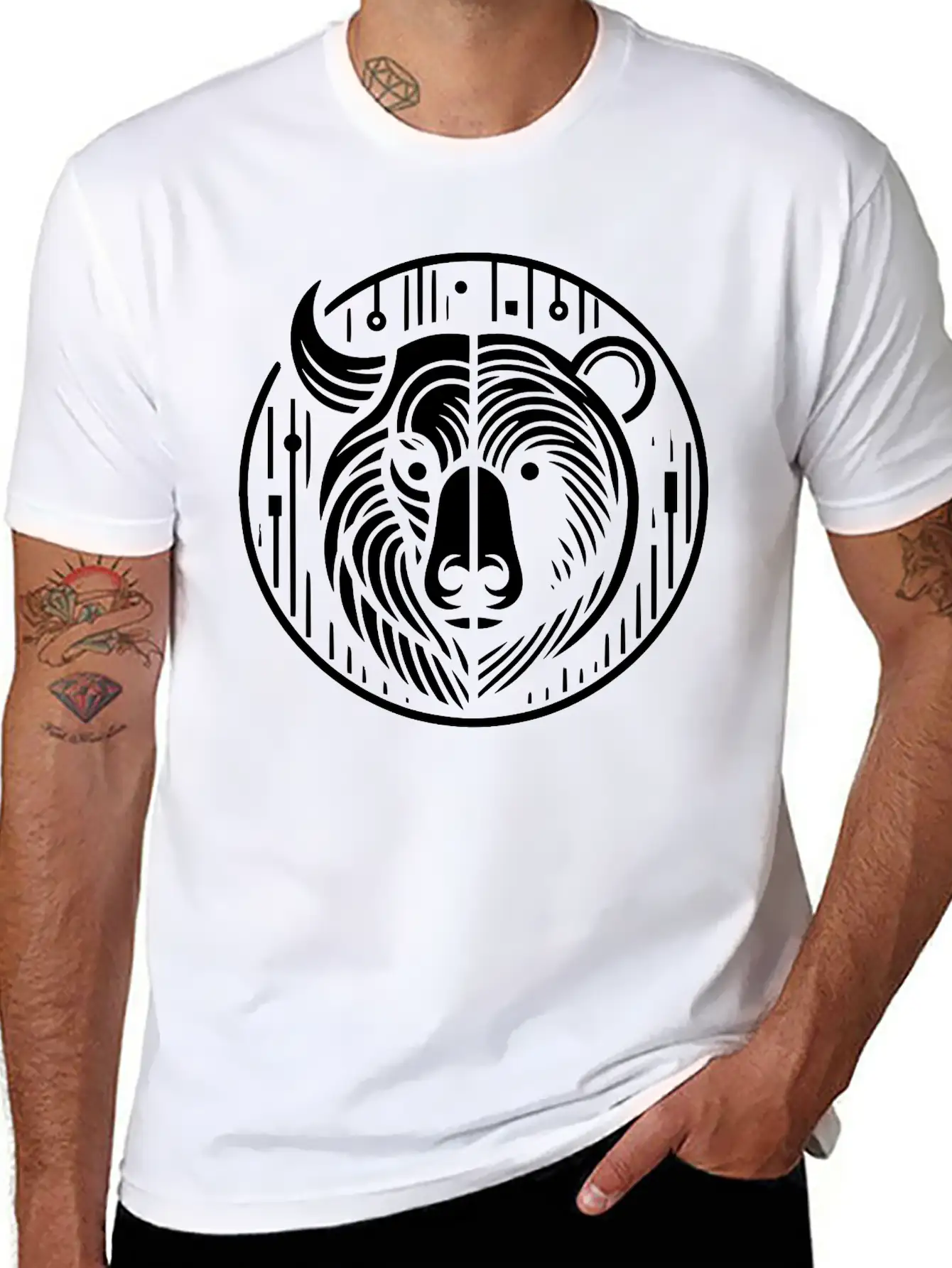 Bull And Bear Stock Market Finance Path33 Breathable Graphic T-Shirt – Perfect For Casual Days