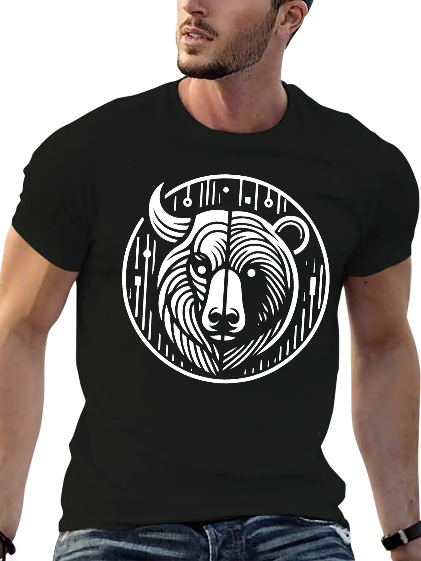 Bull And Bear Stock Market Finance Path33 Breathable Graphic T-Shirt – Perfect For Casual Days