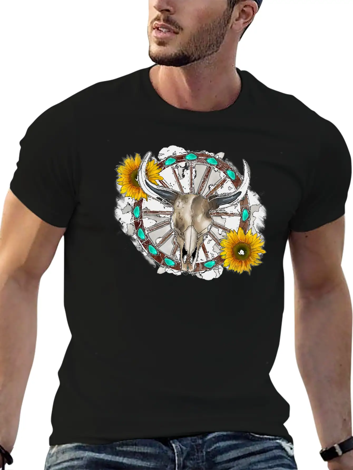 Bull Skull Unisex Casual T-Shirt – Clean Design For Daily Comfort