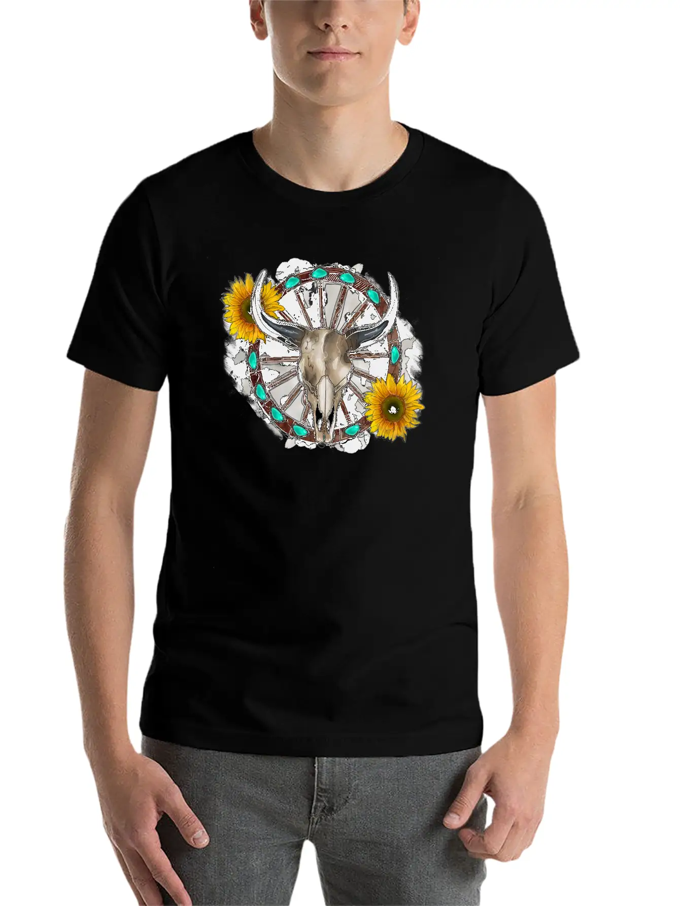 Bull Skull Unisex Casual T-Shirt – Clean Design For Daily Comfort