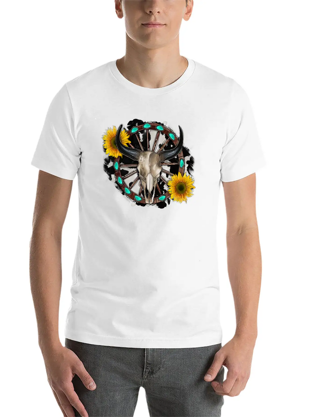 Bull Skull Unisex Casual T-Shirt – Clean Design For Daily Comfort
