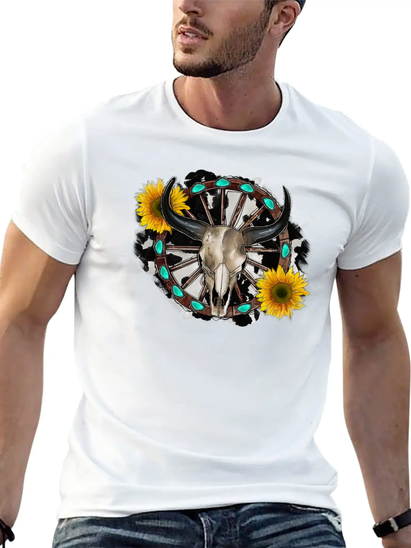 Bull Skull Unisex Casual T-Shirt – Clean Design For Daily Comfort