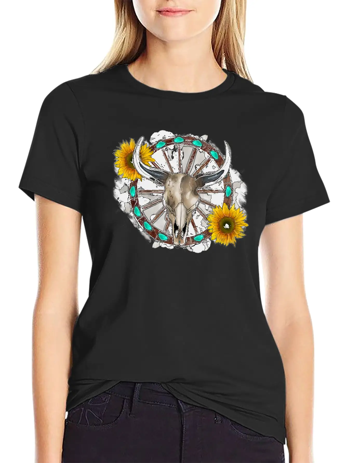 Bull Skull Unisex Casual T-Shirt – Clean Design For Daily Comfort