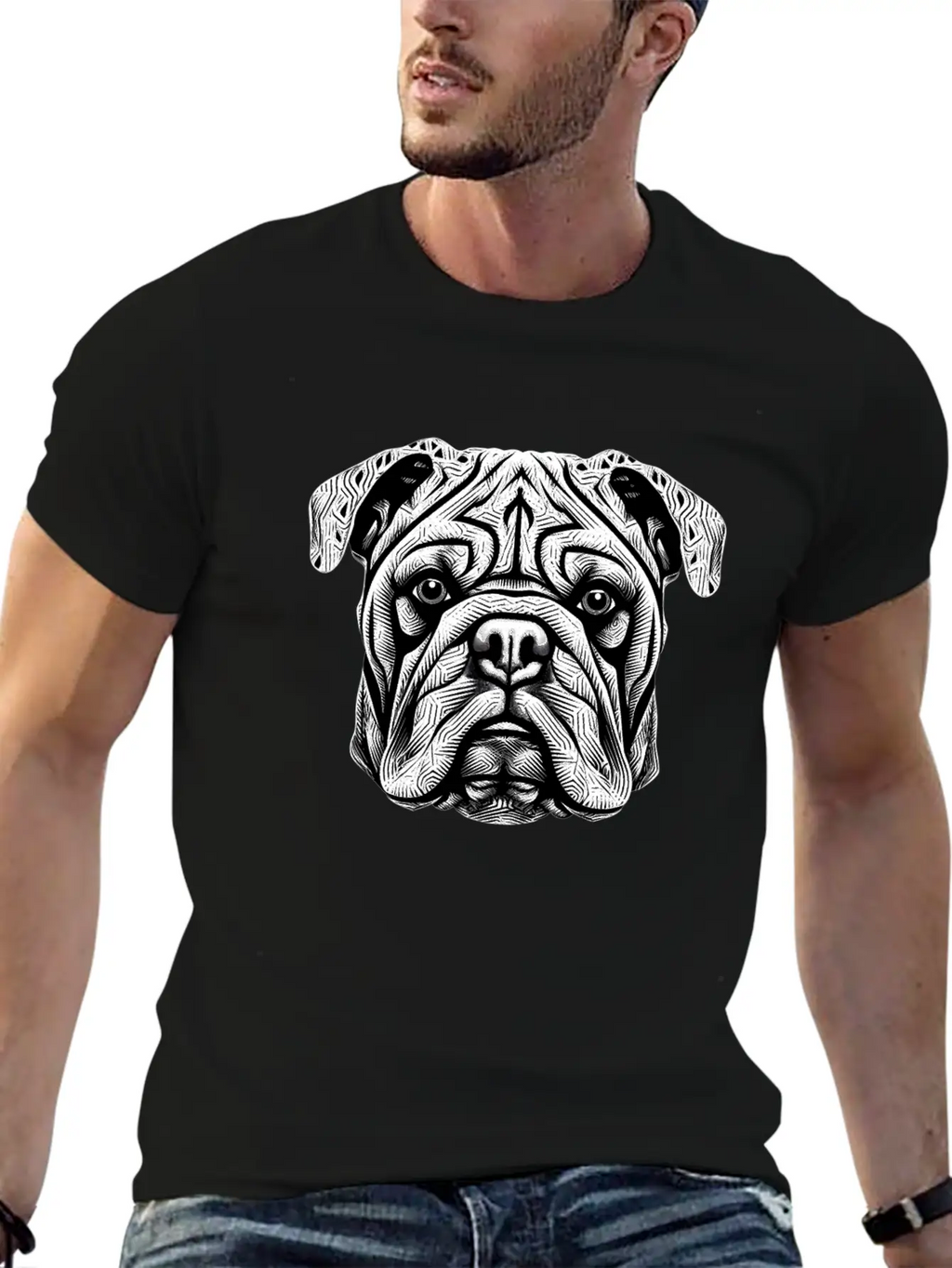 Bulldog Essence Breathable Graphic T-Shirt – Perfect For Casual Days