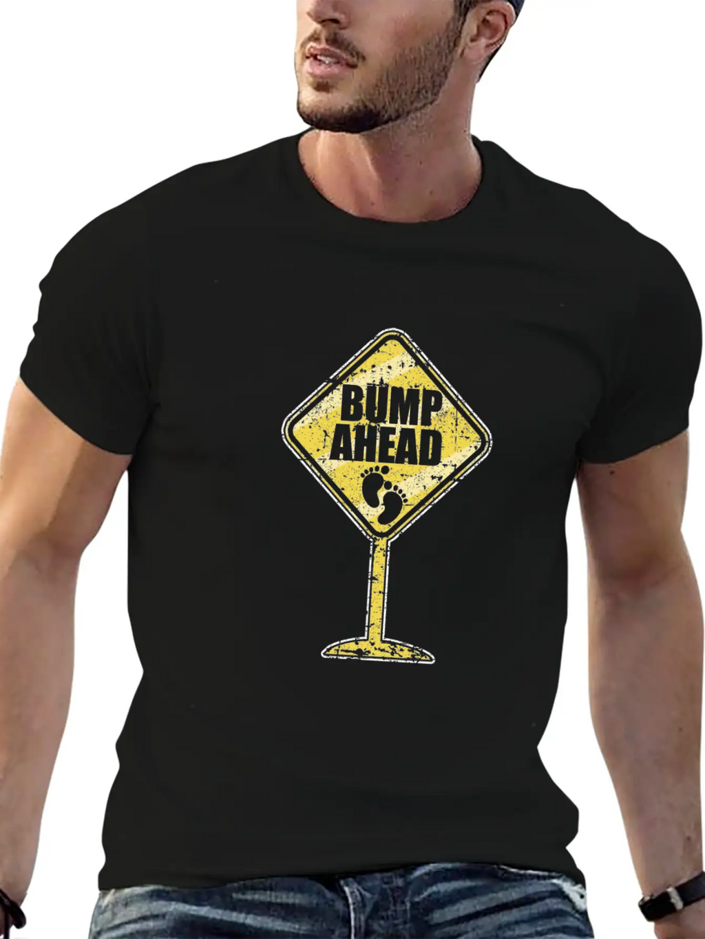 Bump Ahead Pregnant Mom Mama Baby Shower Family Lo Essential Cotton Tee For Daily Outfits – Unisex Style