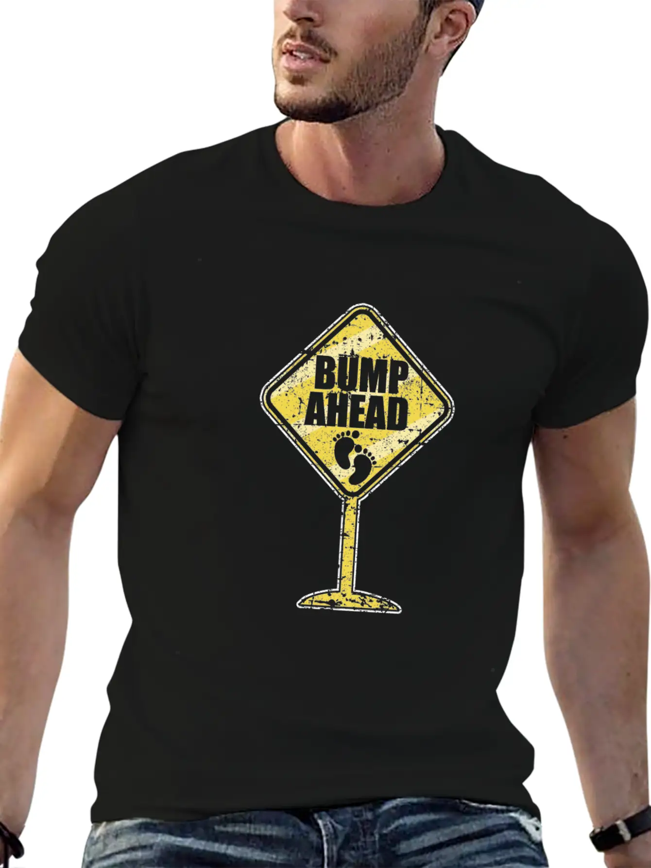 Bump Ahead Pregnant Mom Mama Baby Shower Family Lo Essential Cotton Tee For Daily Outfits – Unisex Style
