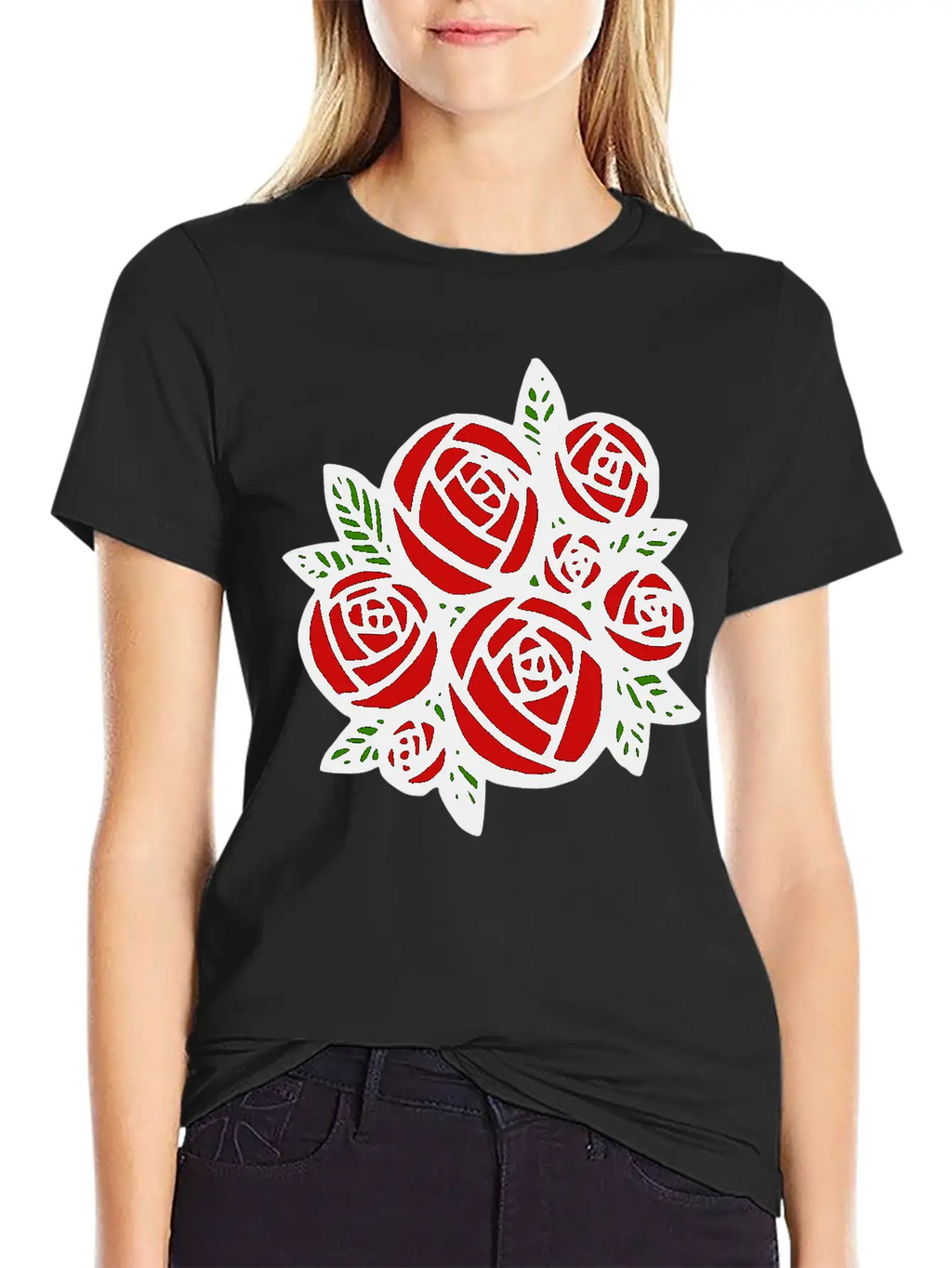 Bunch Of Red Roses Classic Cotton Tee – Unisex Comfort For Any Season