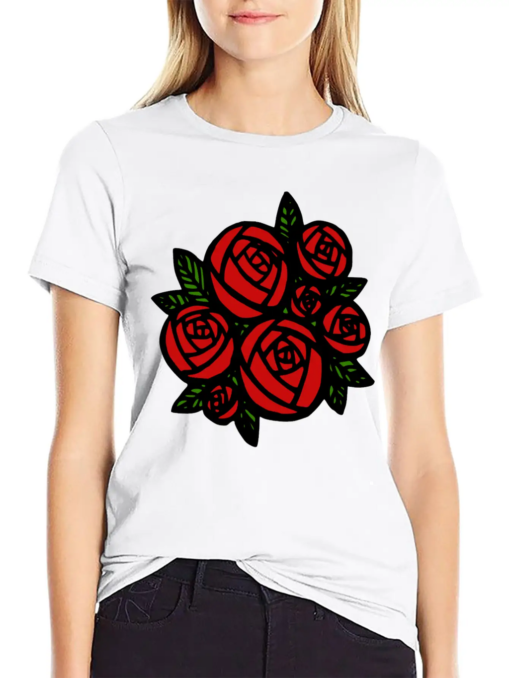 Bunch Of Red Roses Classic Cotton Tee – Unisex Comfort For Any Season