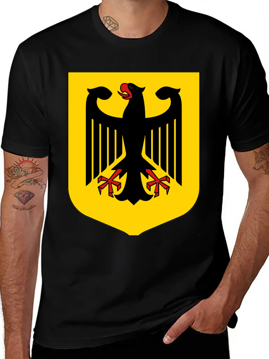 Bundesadler Germany Eagle Coat Of Arms FRG German Basic Graphic T-Shirt – Daily Comfort In Soft Cotton