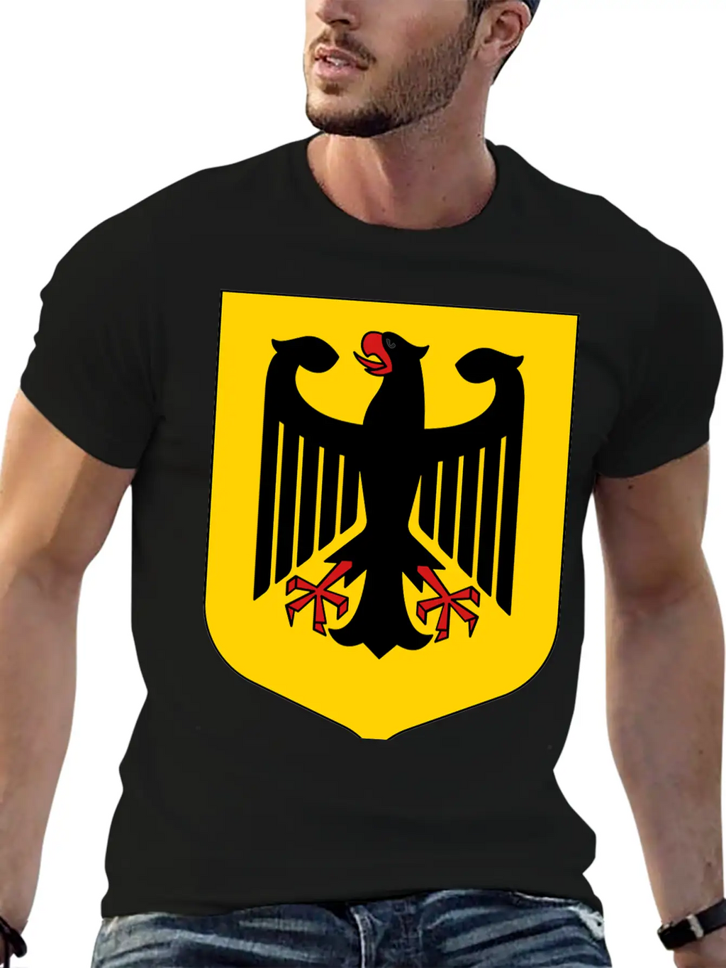 Bundesadler Germany Eagle Coat Of Arms FRG German Basic Graphic T-Shirt – Daily Comfort In Soft Cotton