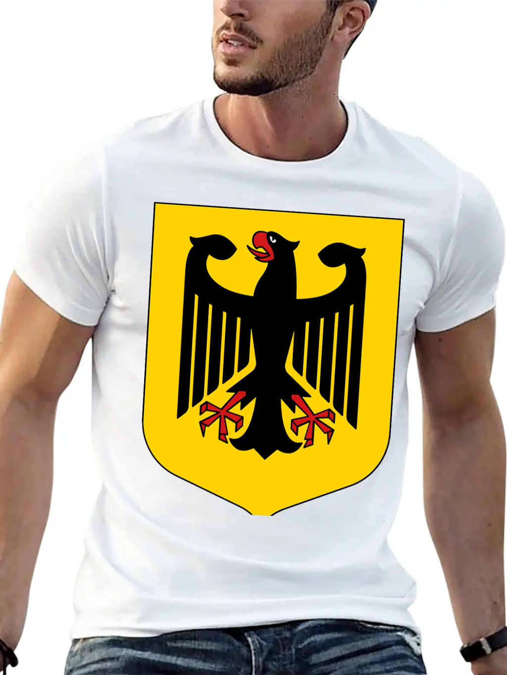 Bundesadler Germany Eagle Coat Of Arms FRG German Basic Graphic T-Shirt – Daily Comfort In Soft Cotton