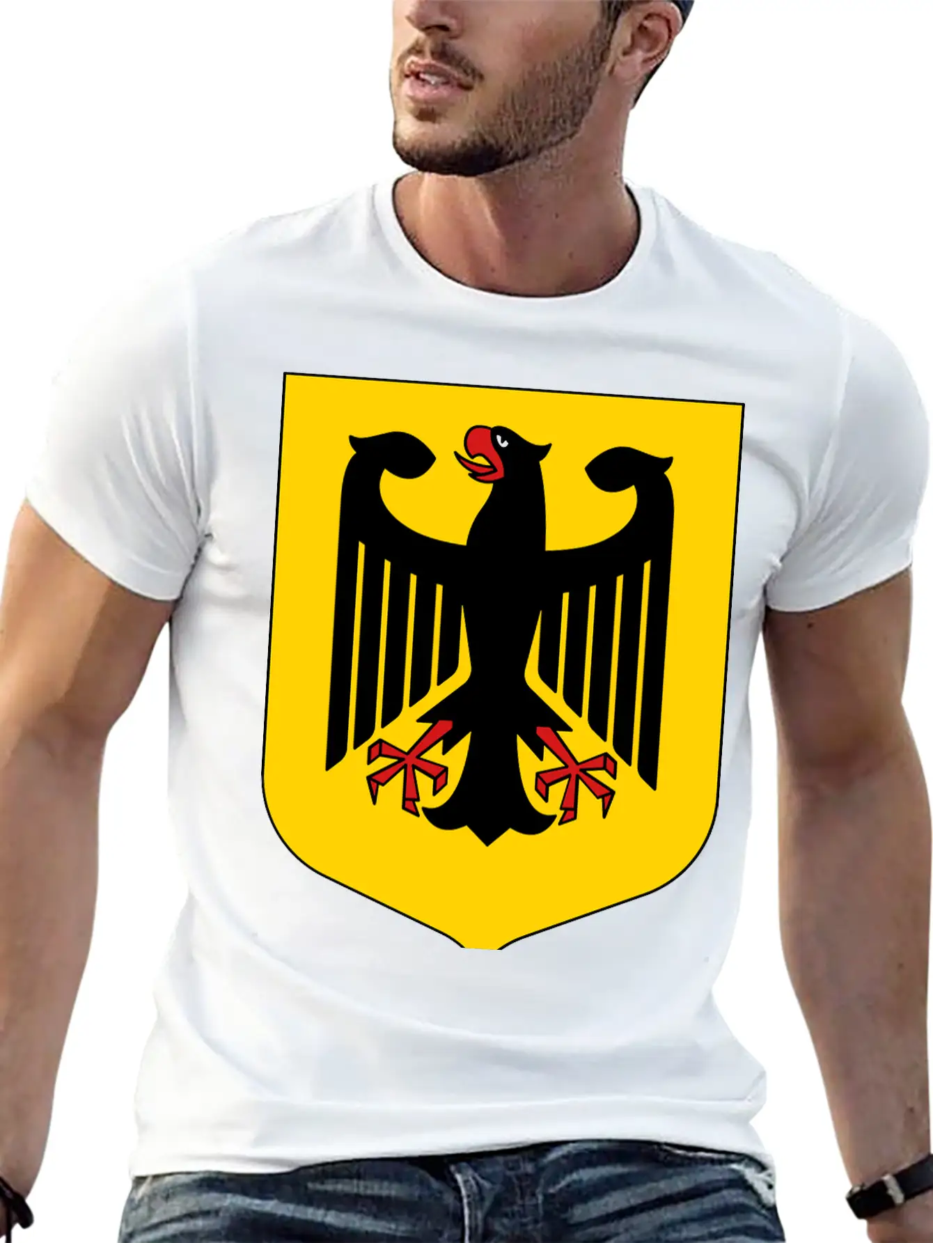 Bundesadler Germany Eagle Coat Of Arms FRG German Basic Graphic T-Shirt – Daily Comfort In Soft Cotton