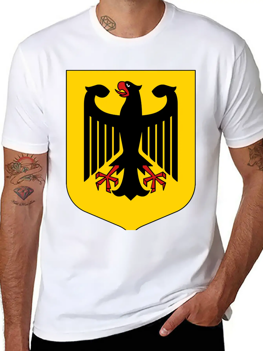 Bundesadler Germany Eagle Coat Of Arms FRG German Basic Graphic T-Shirt – Daily Comfort In Soft Cotton