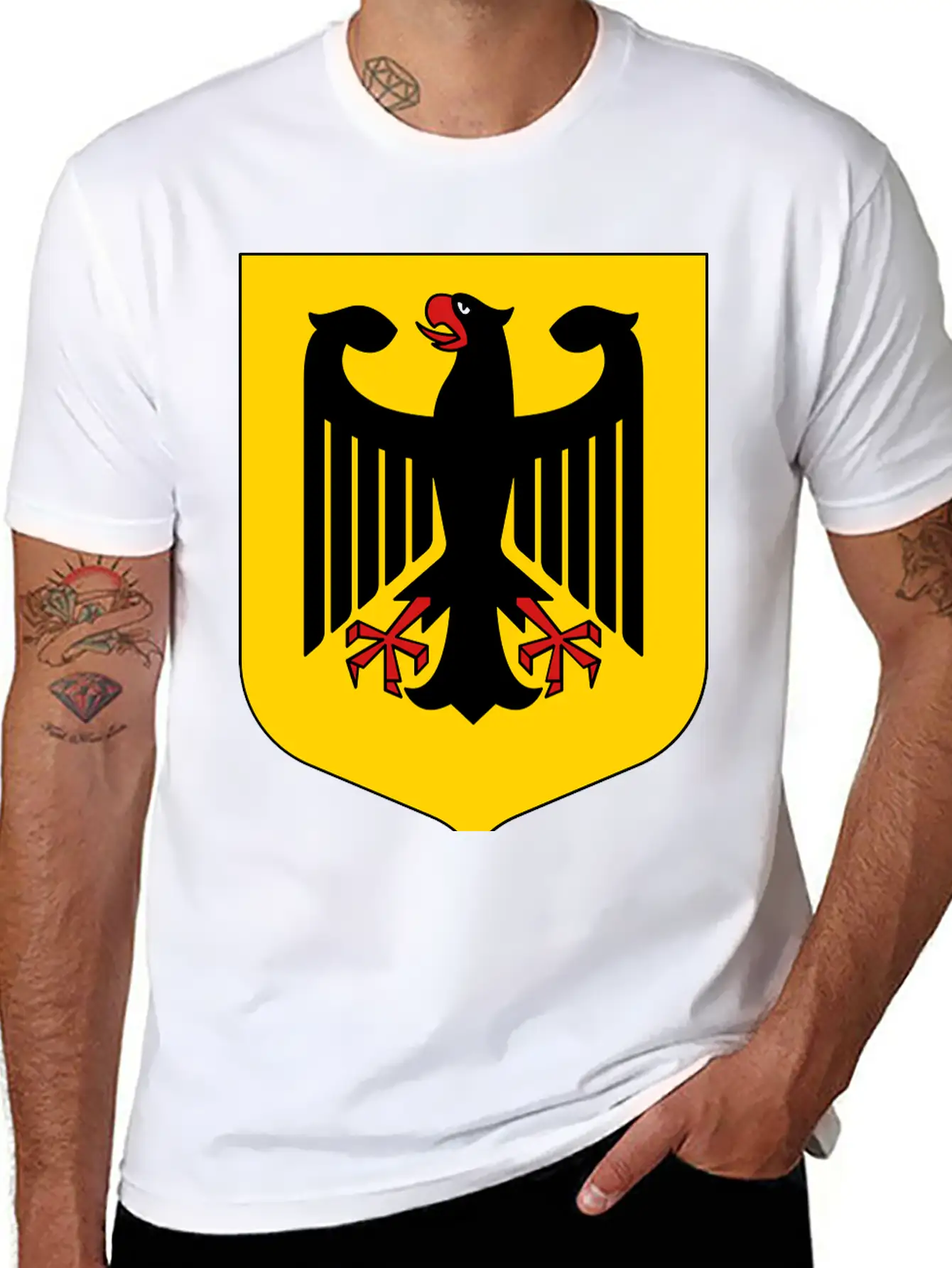 Bundesadler Germany Eagle Coat Of Arms FRG German Basic Graphic T-Shirt – Daily Comfort In Soft Cotton