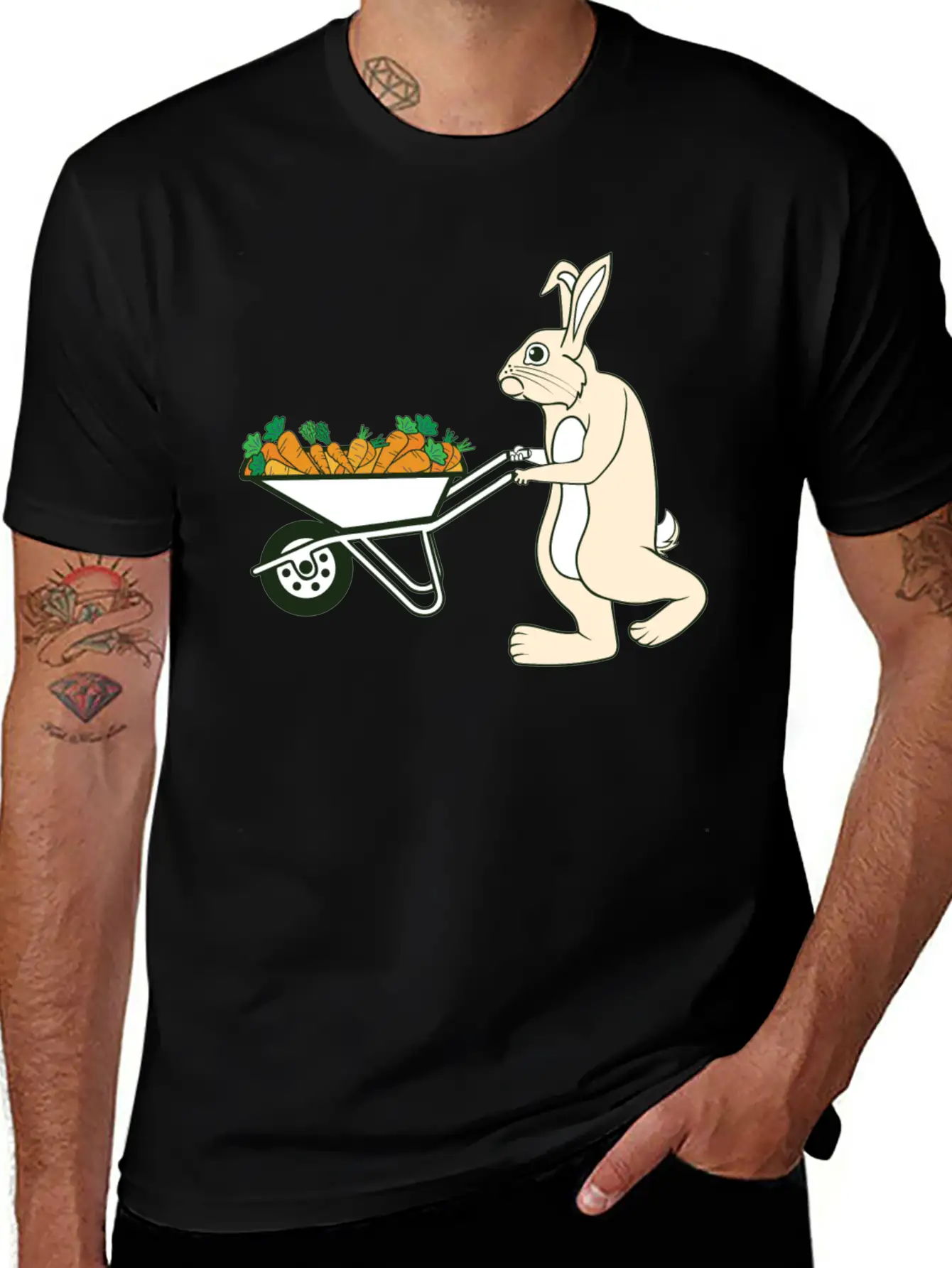 Bunny Rabbit Easter Feast Easter Bunny Easter Gift Breathable Graphic T-Shirt – Perfect For Casual Days