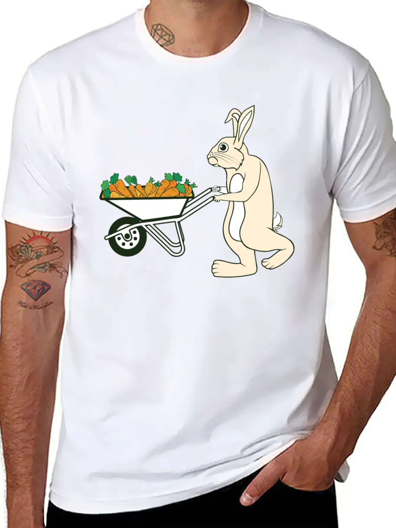 Bunny Rabbit Easter Feast Easter Bunny Easter Gift Breathable Graphic T-Shirt – Perfect For Casual Days