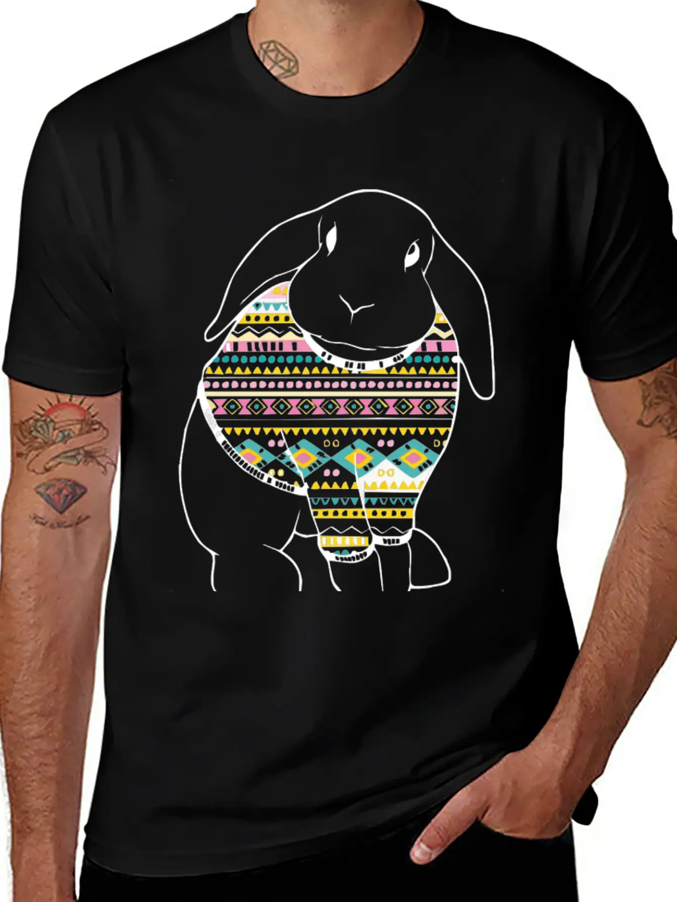 Bunny Rabbit In Relaxed Everyday Tee – Lightweight And Durable Cotton