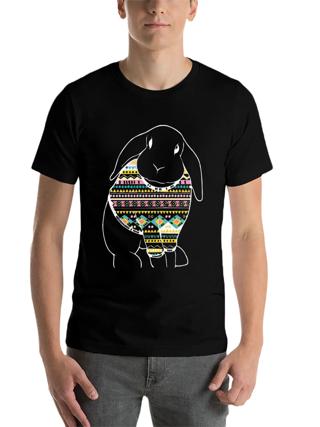 Bunny Rabbit In Relaxed Everyday Tee – Lightweight And Durable Cotton