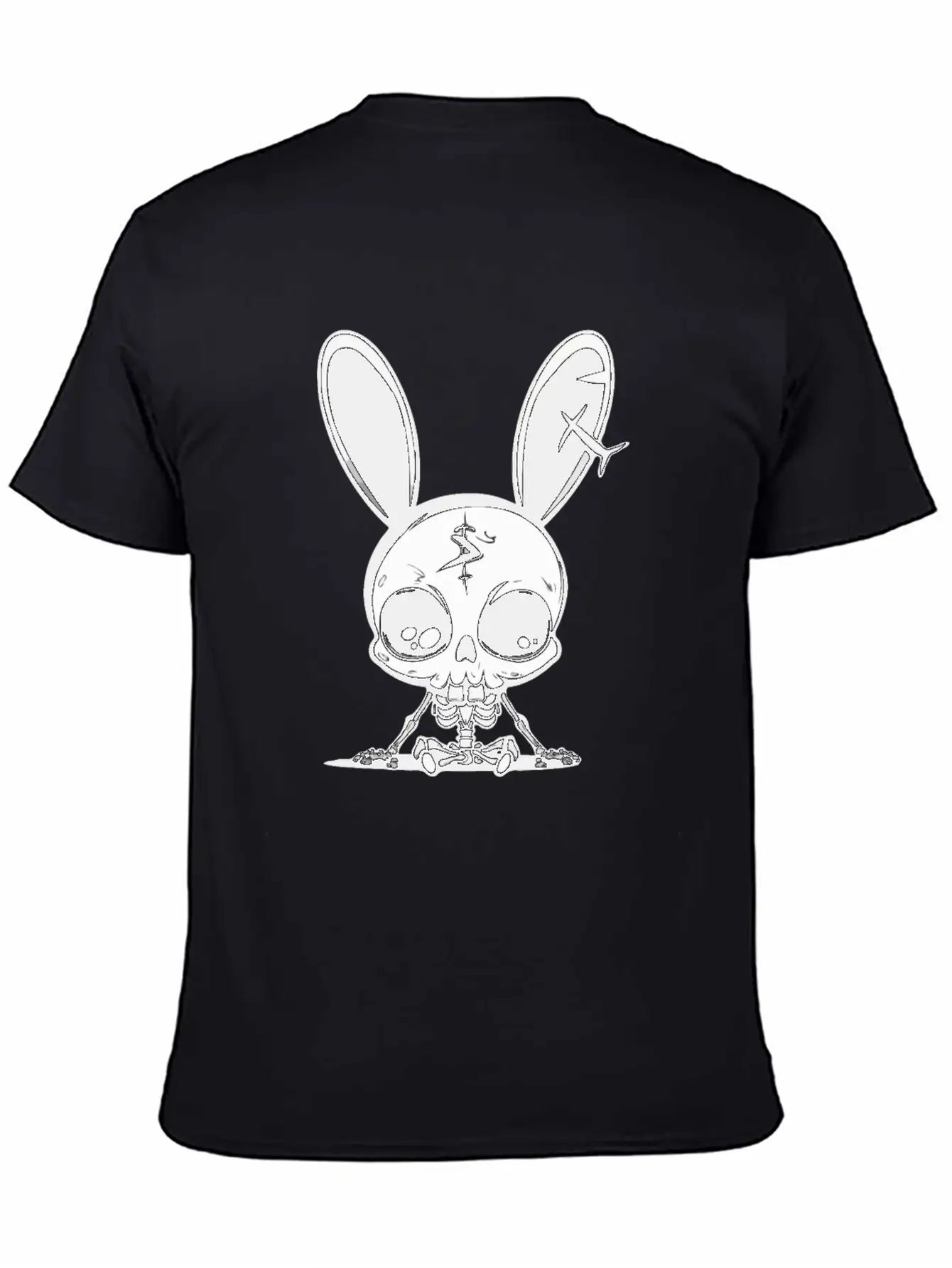 Bunny Skeleton Easter Pagan Witchcraft Spring Moon Timeless Short Sleeve Tee – Comfy And Minimalist Design