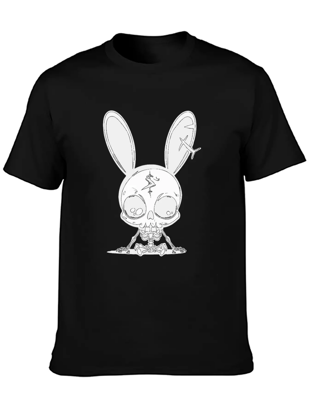 Bunny Skeleton Easter Pagan Witchcraft Spring Moon Timeless Short Sleeve Tee – Comfy And Minimalist Design
