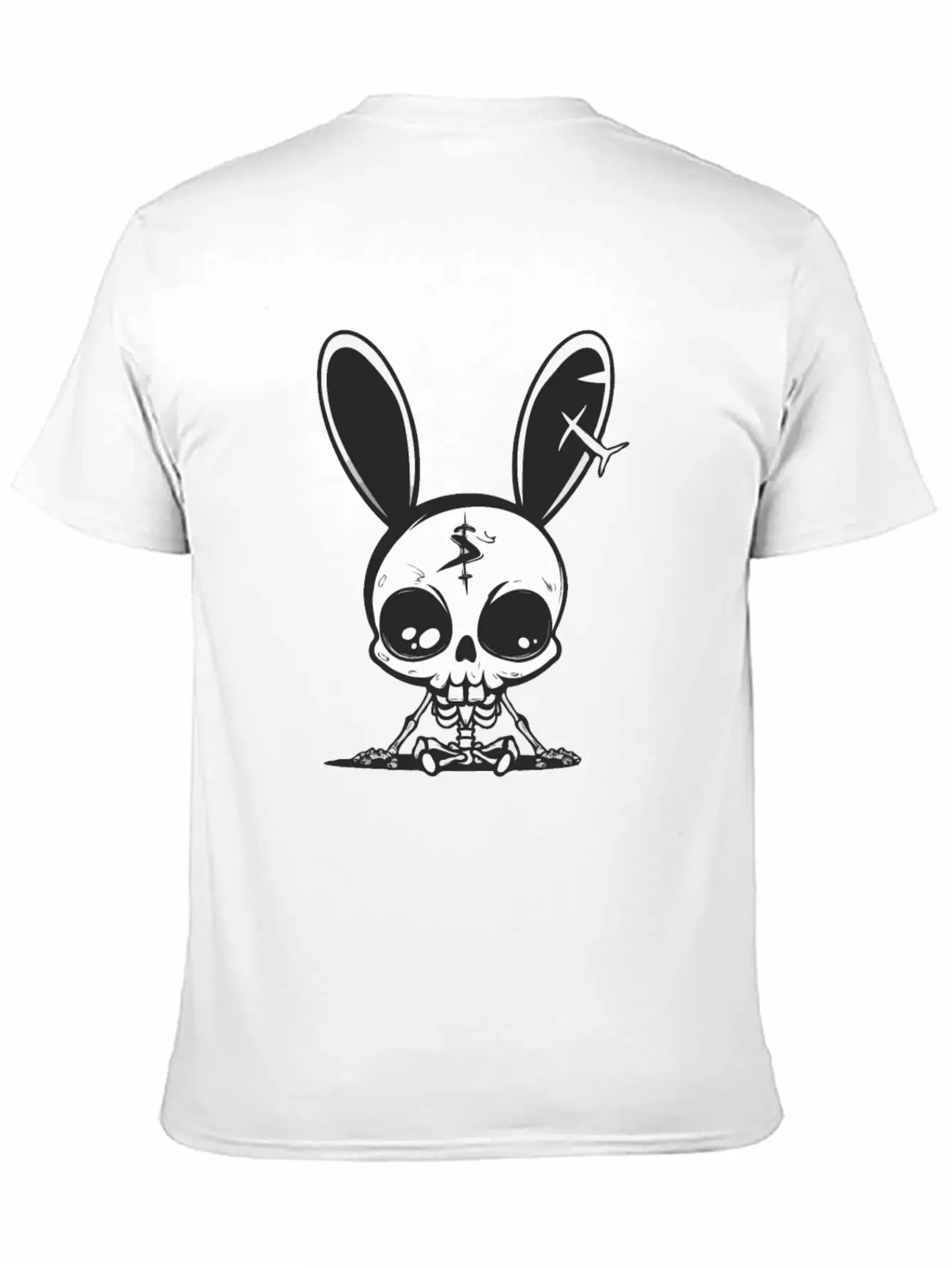 Bunny Skeleton Easter Pagan Witchcraft Spring Moon Timeless Short Sleeve Tee – Comfy And Minimalist Design