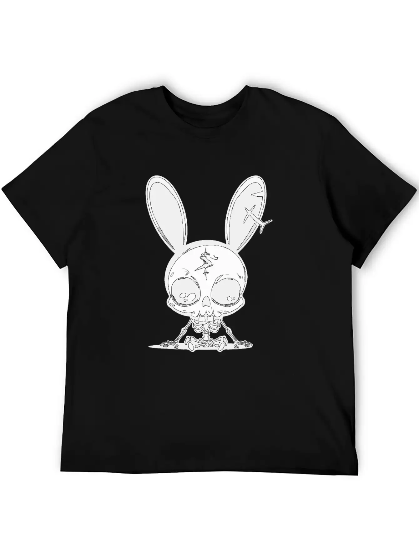 Bunny Skeleton Easter Pagan Witchcraft Spring Moon Timeless Short Sleeve Tee – Comfy And Minimalist Design