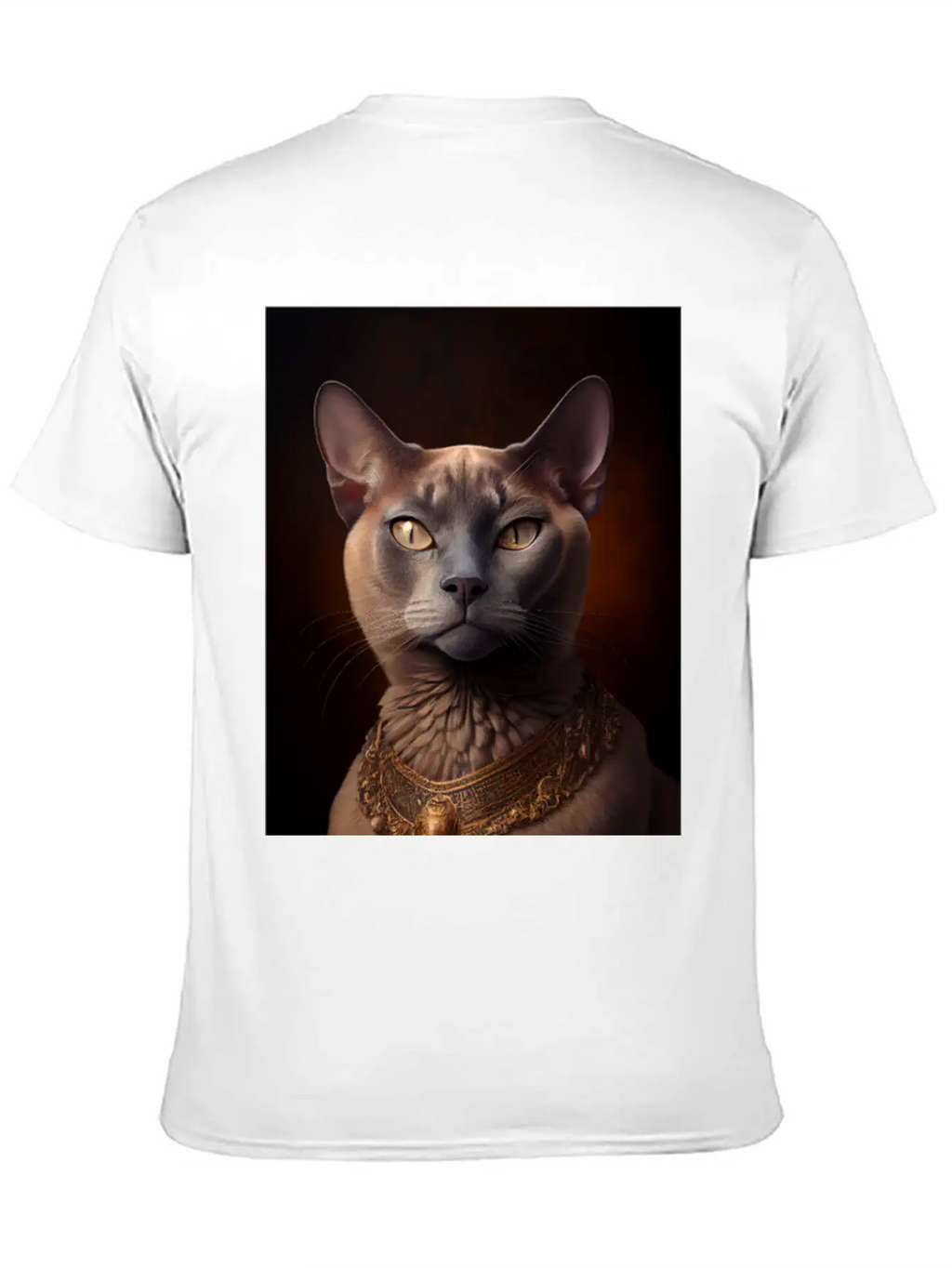 Burmese Cat Breed Portrait Royal Renaissance Anima Basic Graphic T-Shirt – Daily Comfort In Soft Cotton