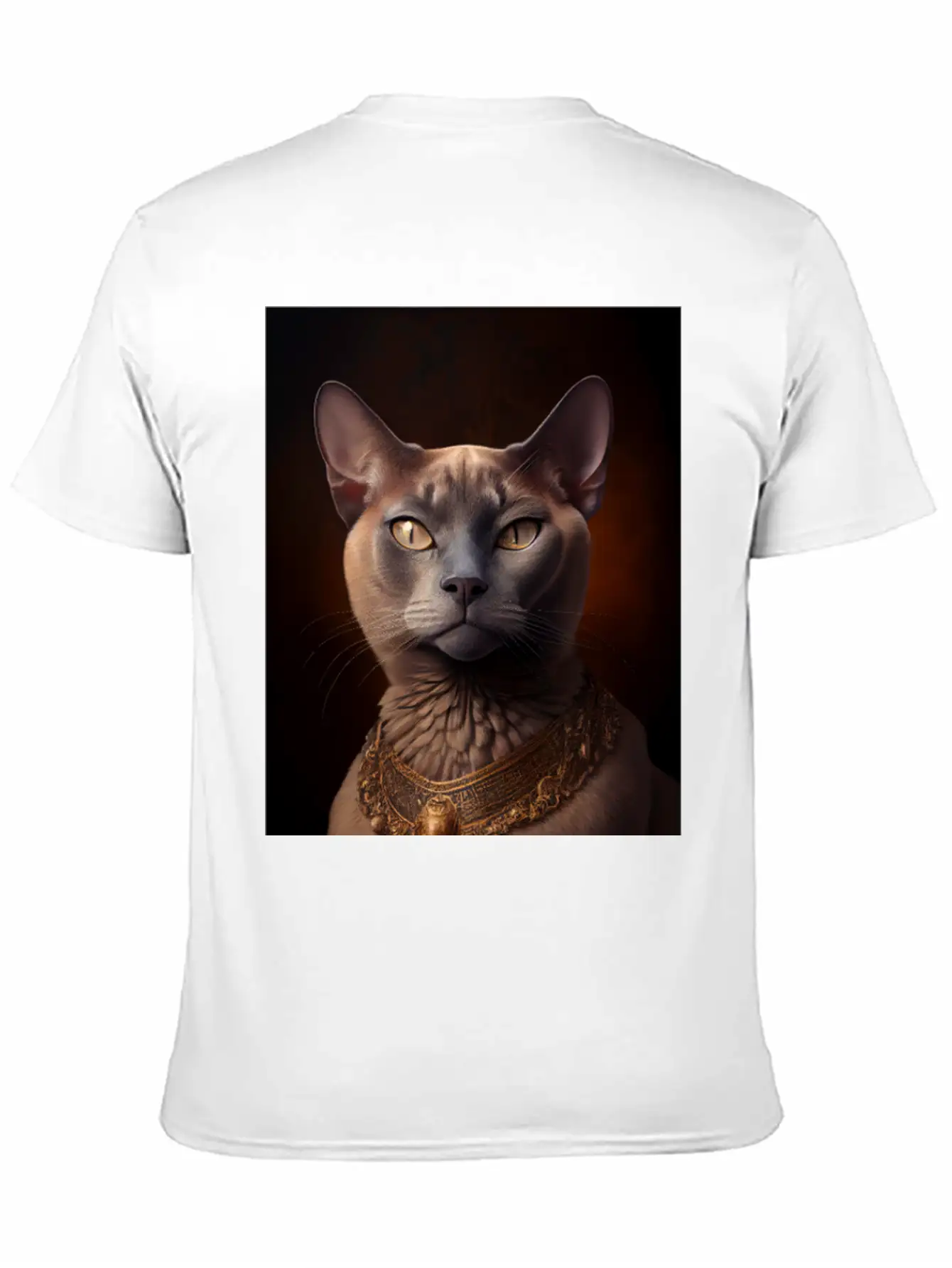 Burmese Cat Breed Portrait Royal Renaissance Anima Basic Graphic T-Shirt – Daily Comfort In Soft Cotton