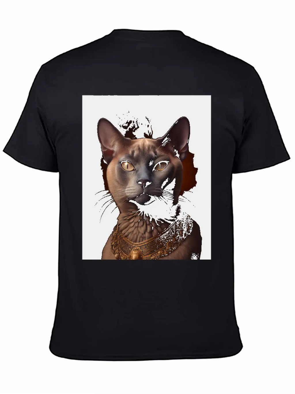 Burmese Cat Breed Portrait Royal Renaissance Anima Basic Graphic T-Shirt – Daily Comfort In Soft Cotton