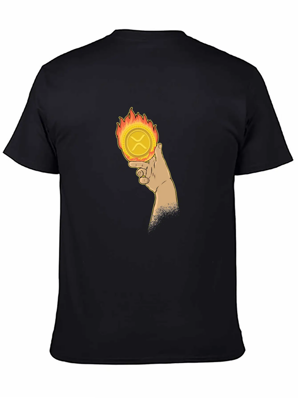 Burning XRP Ripple Coin Crypto Cryptocurrency Stylish Everyday T-Shirt – Unisex Basic Cotton Tee