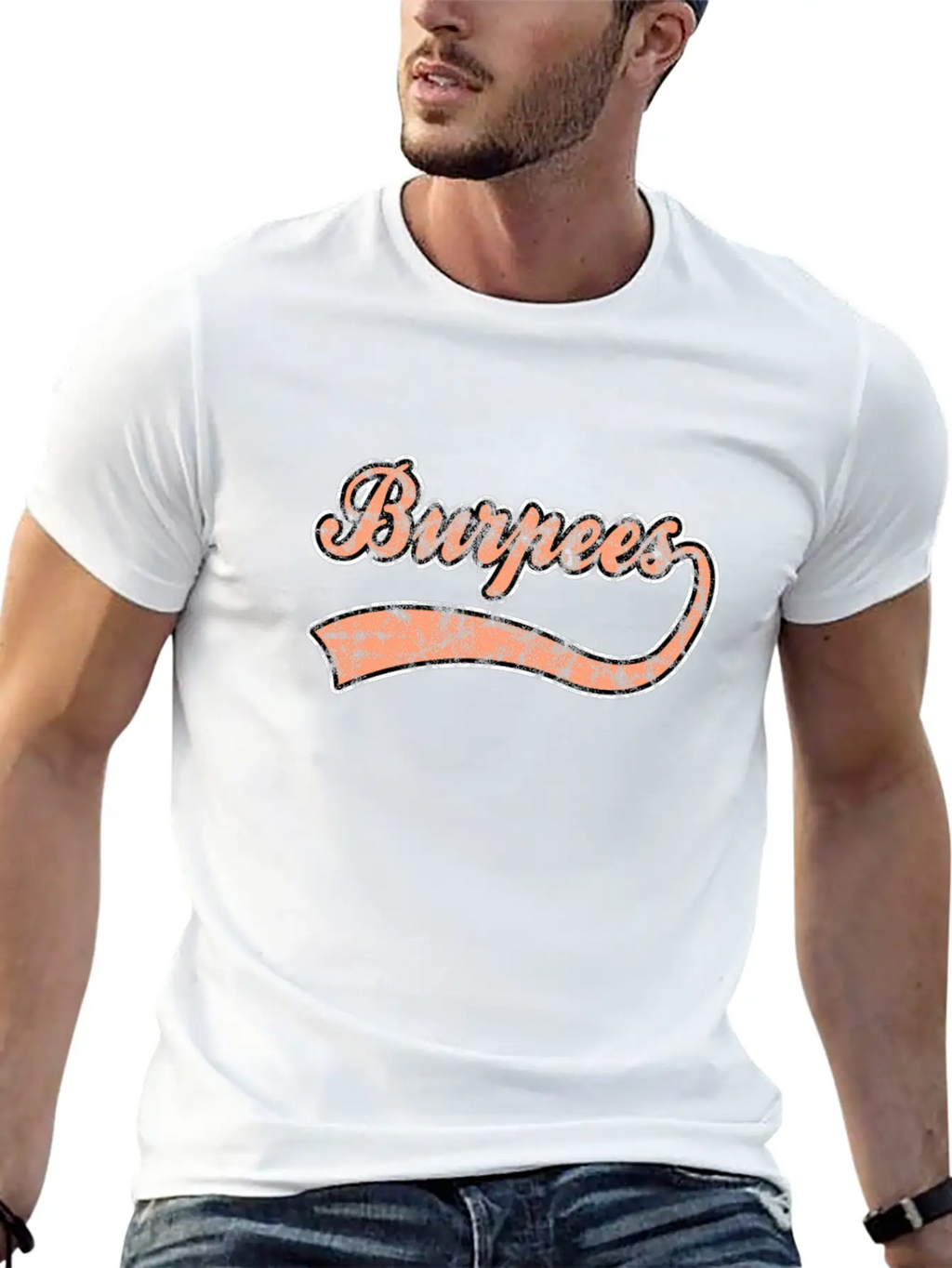 Burpees Lettering Breathable Graphic T-Shirt – Perfect For Casual Days