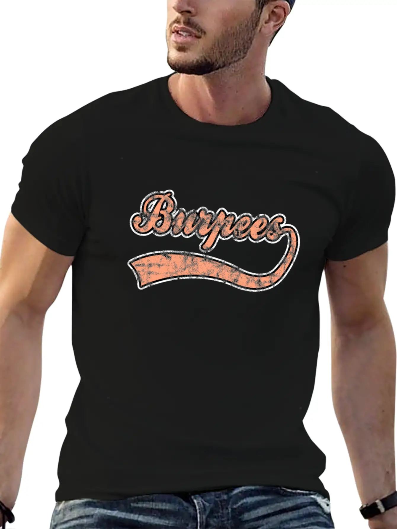 Burpees Lettering Breathable Graphic T-Shirt – Perfect For Casual Days