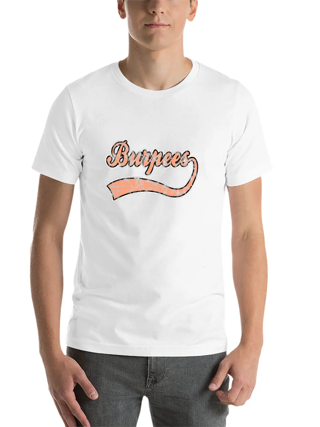 Burpees Lettering Breathable Graphic T-Shirt – Perfect For Casual Days