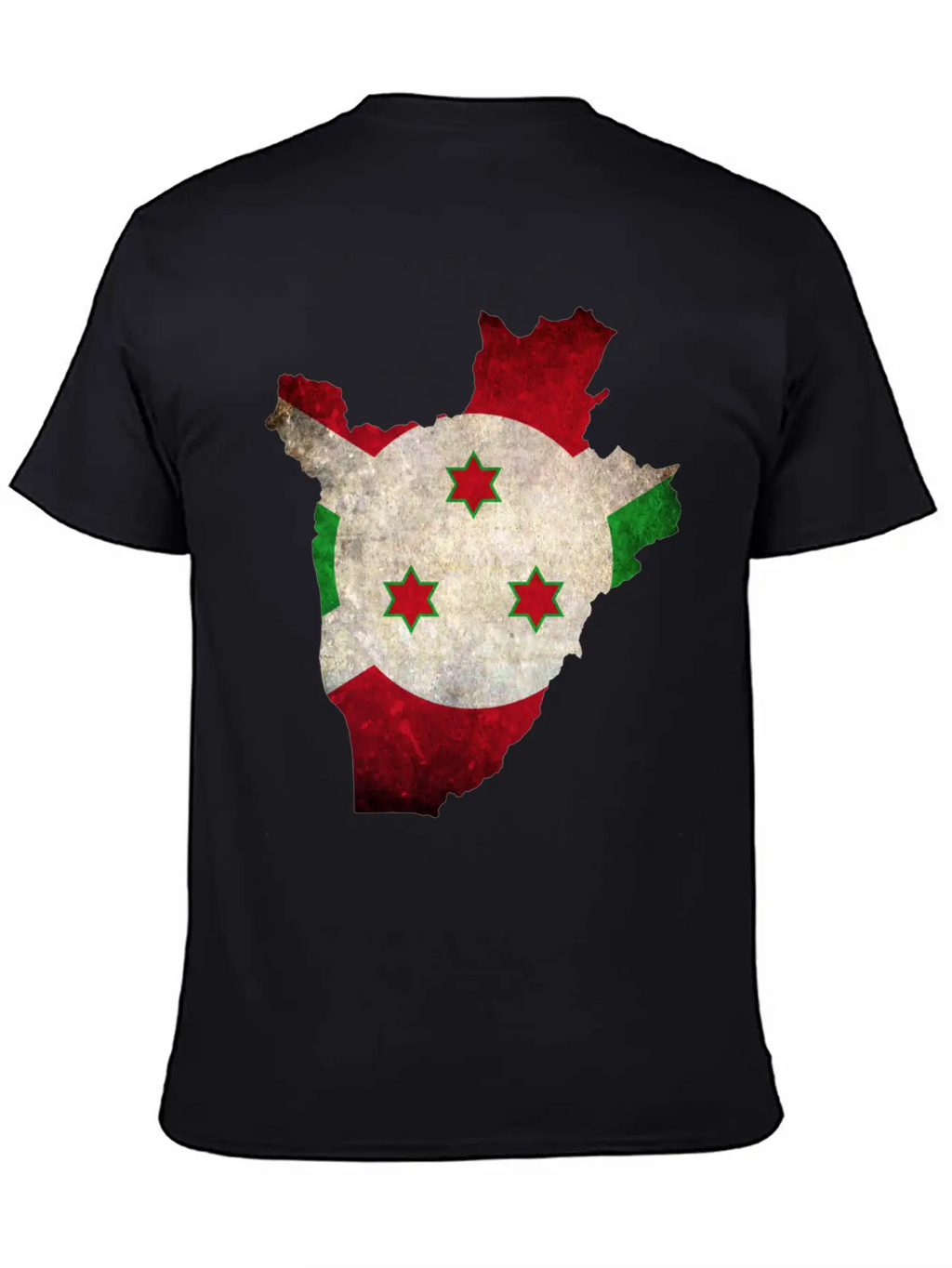 Burundi Flag Map Stylish Everyday T-Shirt – Unisex Basic Cotton Tee
