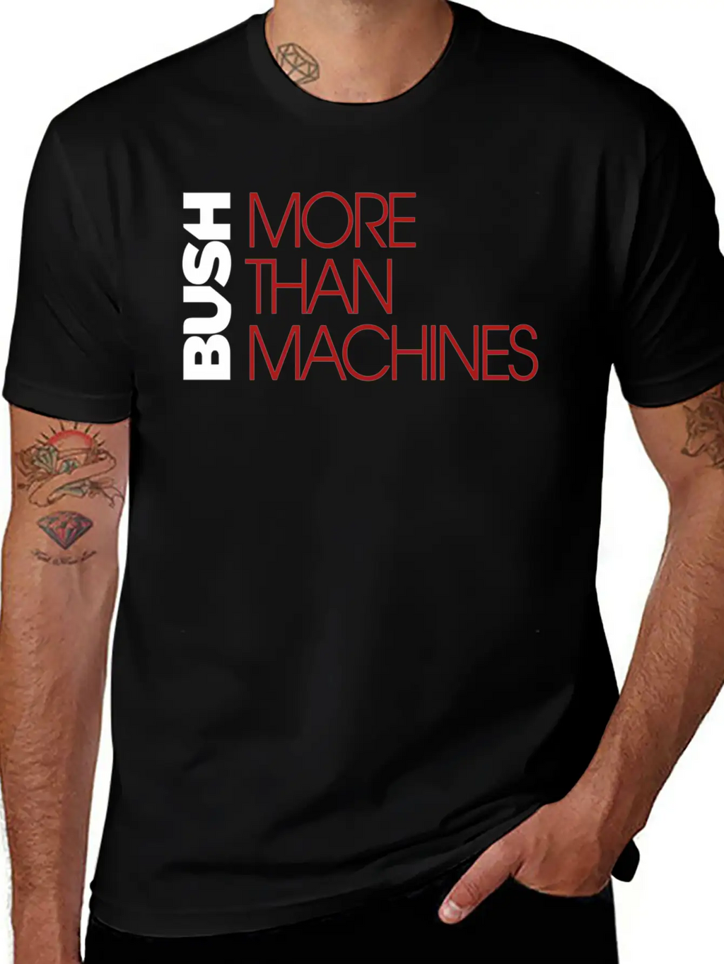 Bush Â€“ More Than Machines Timeless Short Sleeve Tee – Comfy And Minimalist Design