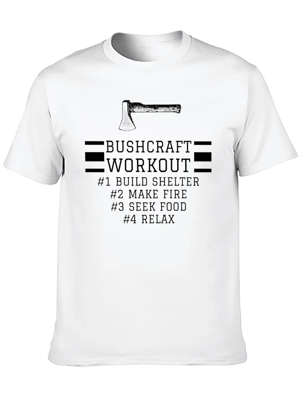 Bushcraft Workout Design Unisex Casual T-Shirt – Clean Design For Daily Comfort