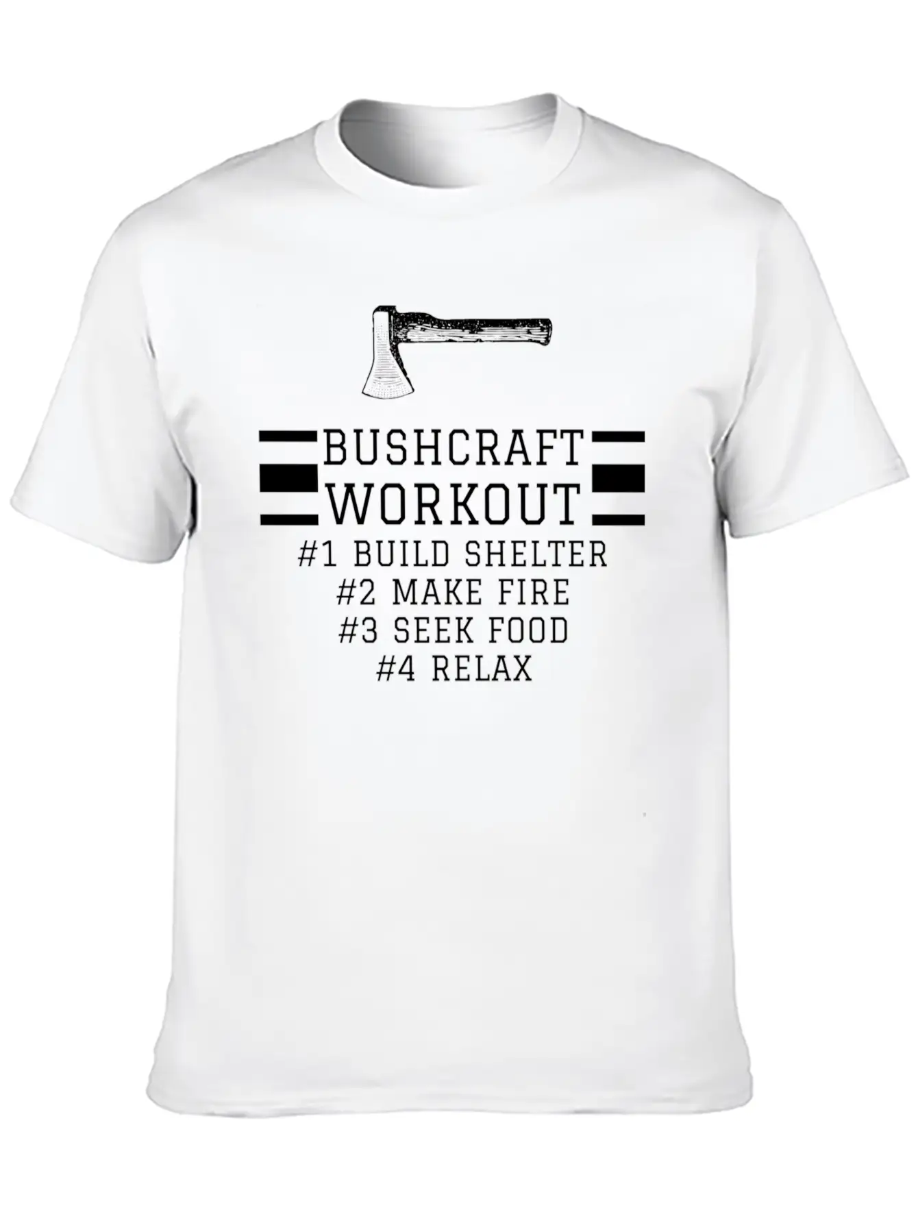 Bushcraft Workout Design Unisex Casual T-Shirt – Clean Design For Daily Comfort
