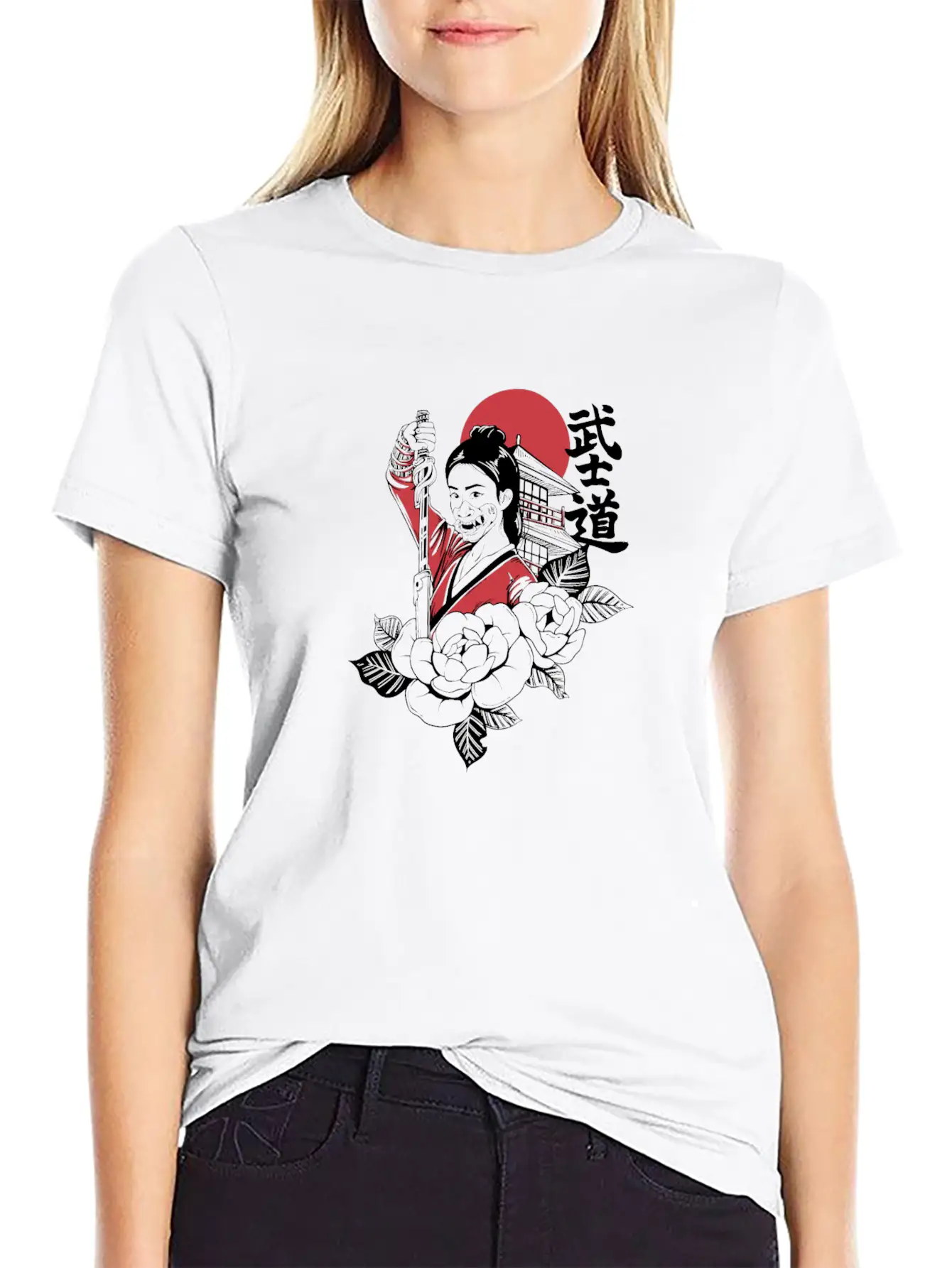 Bushido Cyberpunk Samurai Girl Modern Fit Casual T-Shirt – Clean And Versatile Design
