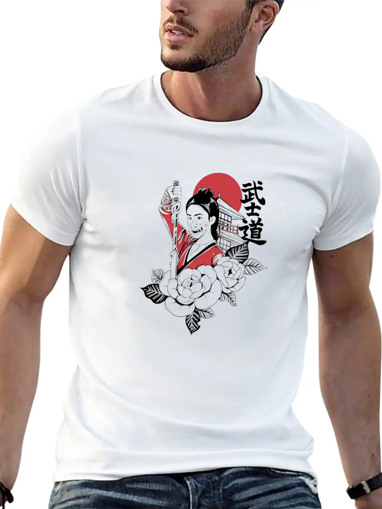 Bushido Cyberpunk Samurai Girl Modern Fit Casual T-Shirt – Clean And Versatile Design