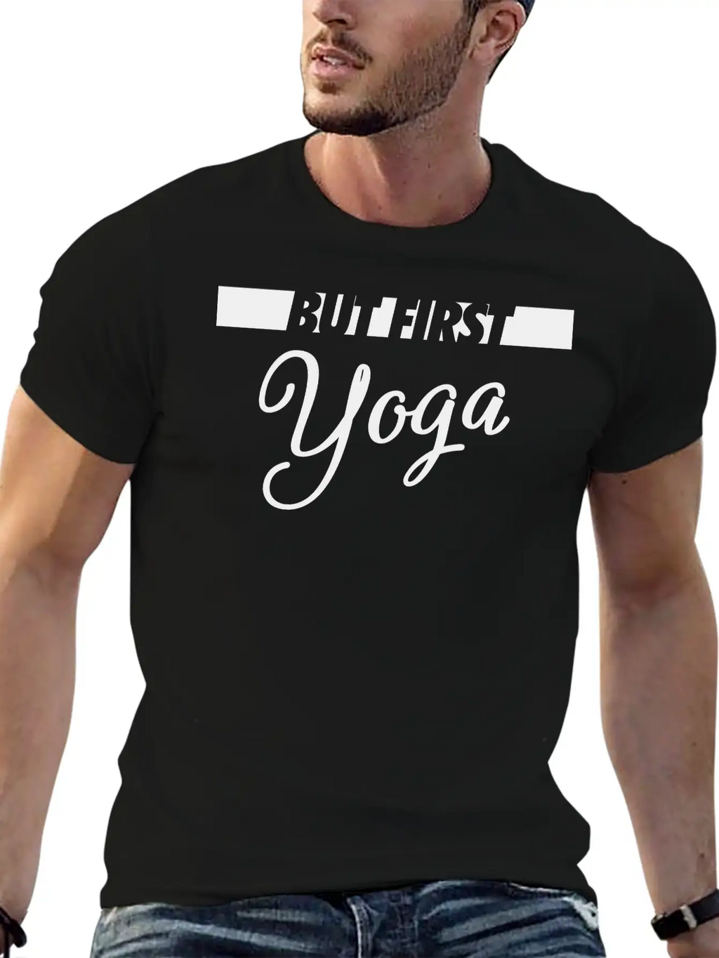 But First Yoga Breathable Graphic T-Shirt – Perfect For Casual Days