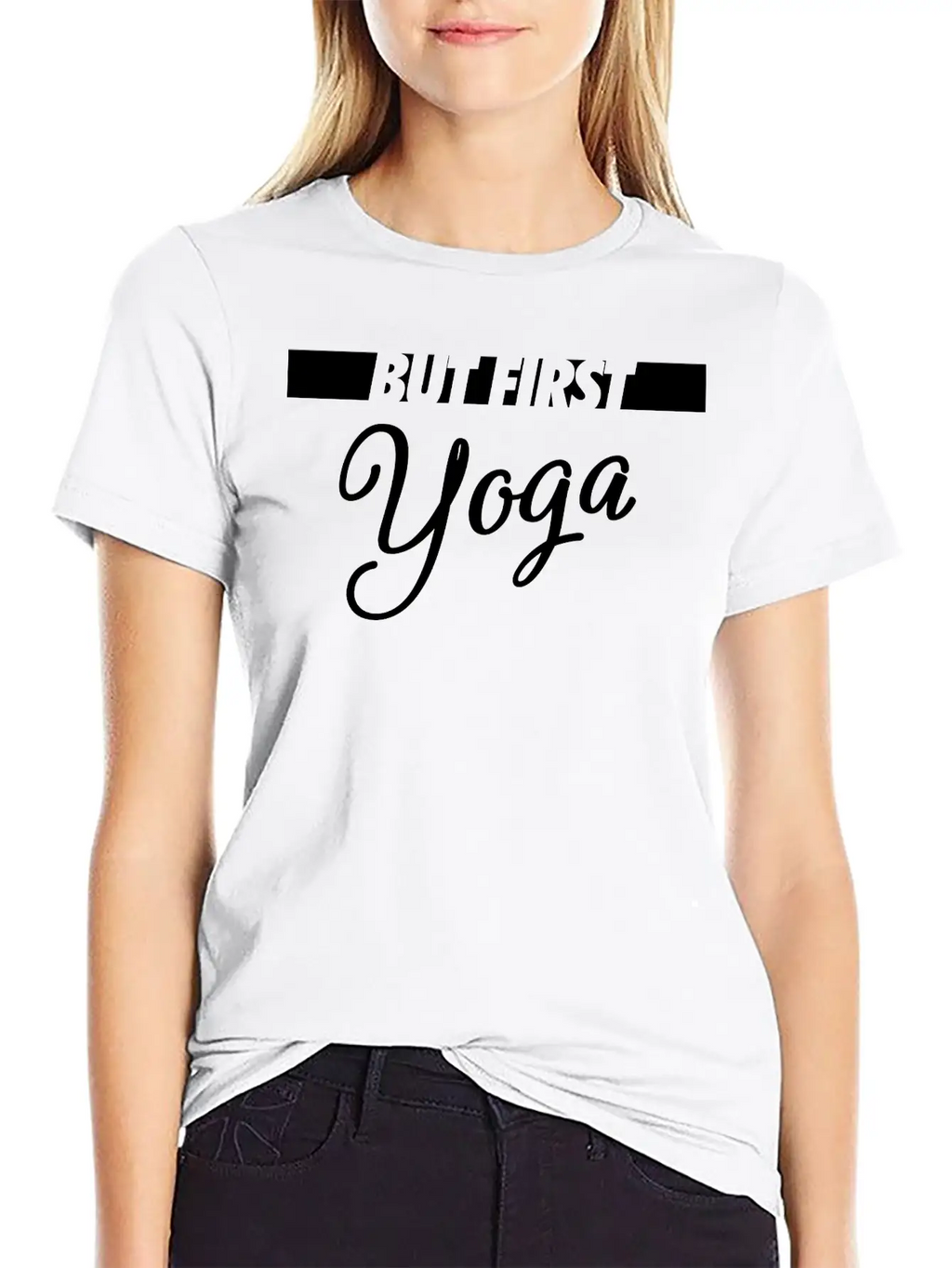 But First Yoga Breathable Graphic T-Shirt – Perfect For Casual Days
