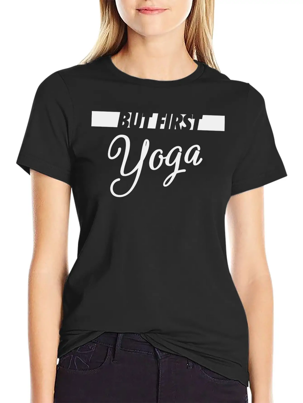 But First Yoga Breathable Graphic T-Shirt – Perfect For Casual Days