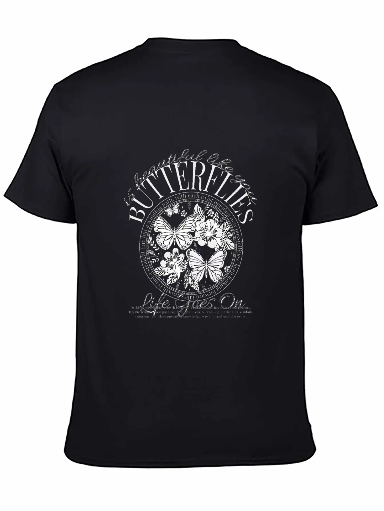 Butterflies Is Beautiful Like You, Y2k Design Essential Cotton Tee For Daily Outfits – Unisex Style