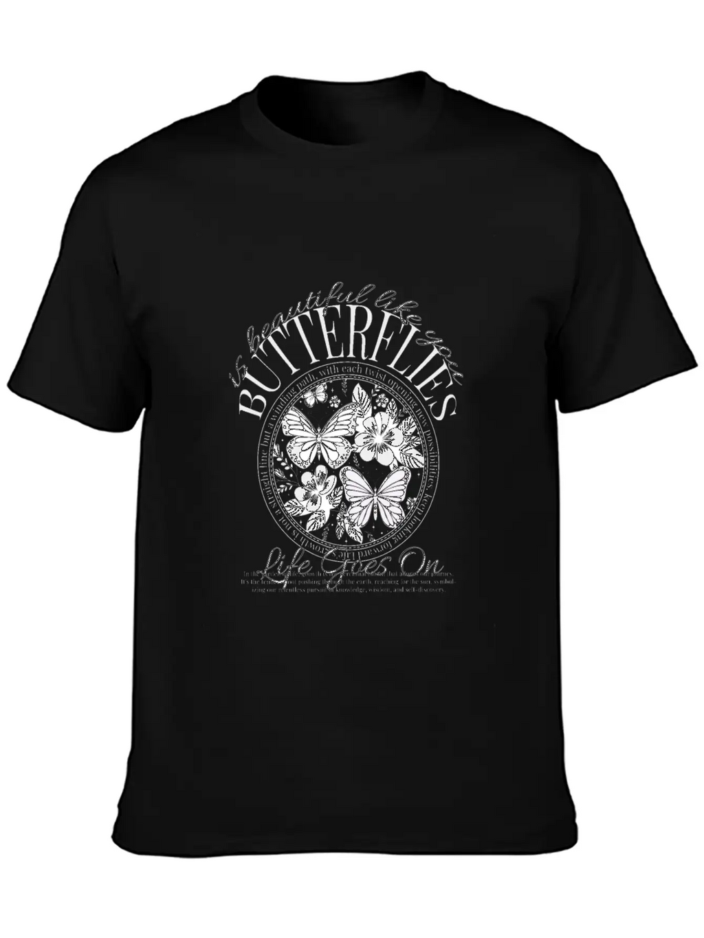 Butterflies Is Beautiful Like You, Y2k Design Essential Cotton Tee For Daily Outfits – Unisex Style