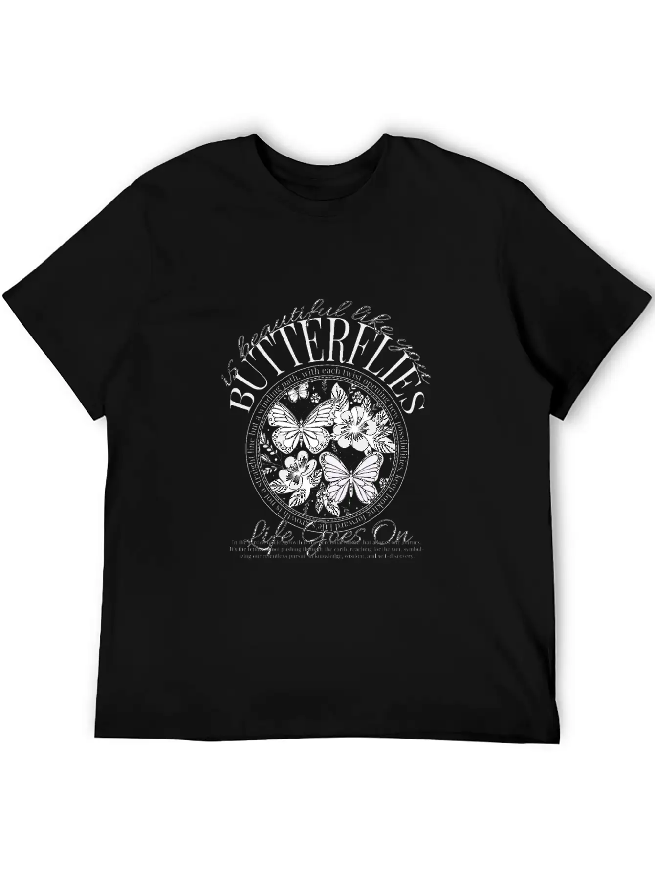 Butterflies Is Beautiful Like You, Y2k Design Essential Cotton Tee For Daily Outfits – Unisex Style