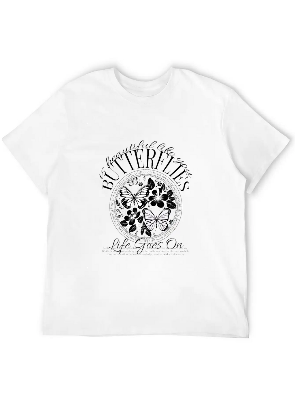 Butterflies Is Beautiful Like You, Y2k Design Essential Cotton Tee For Daily Outfits – Unisex Style