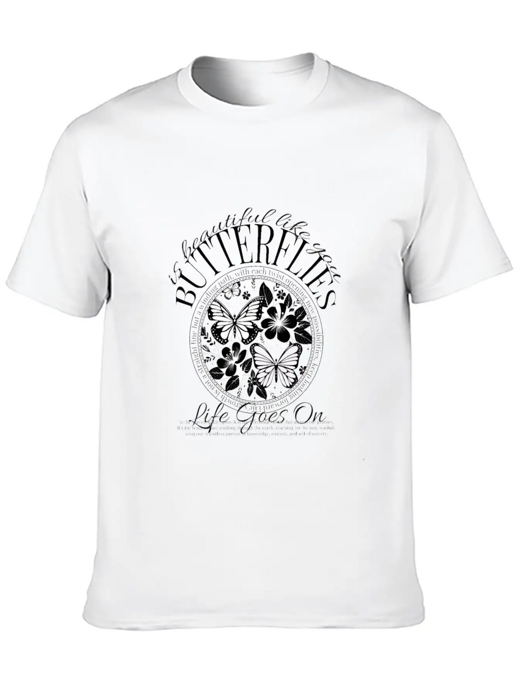 Butterflies Is Beautiful Like You, Y2k Design Essential Cotton Tee For Daily Outfits – Unisex Style