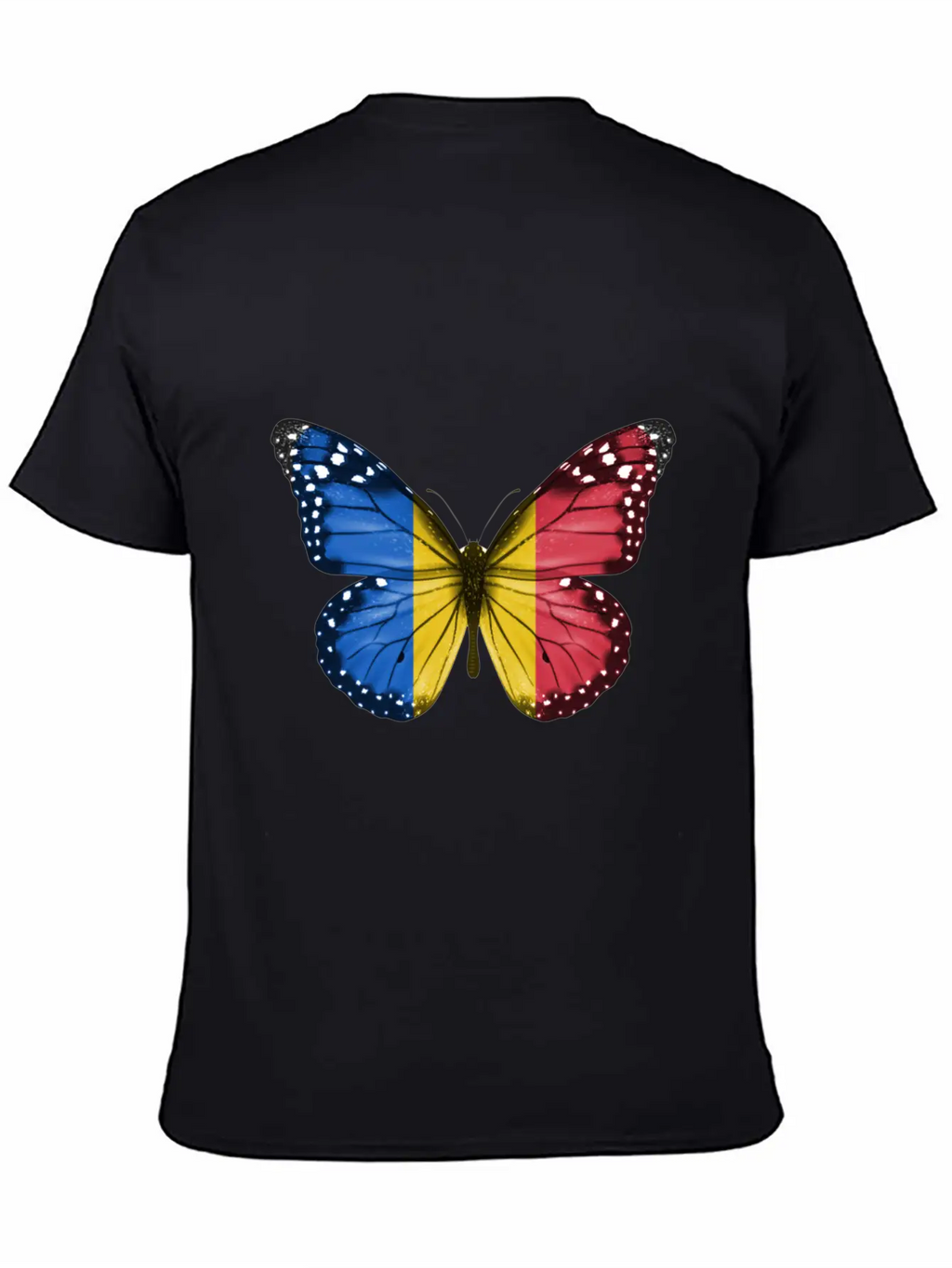Butterfly Flag Of Chad Unisex Casual T-Shirt – Clean Design For Daily Comfort