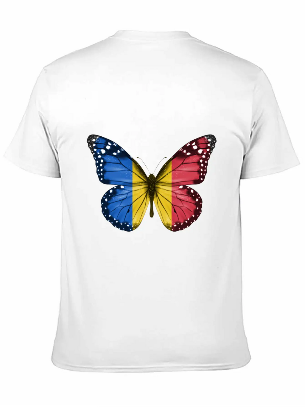 Butterfly Flag Of Chad Unisex Casual T-Shirt – Clean Design For Daily Comfort