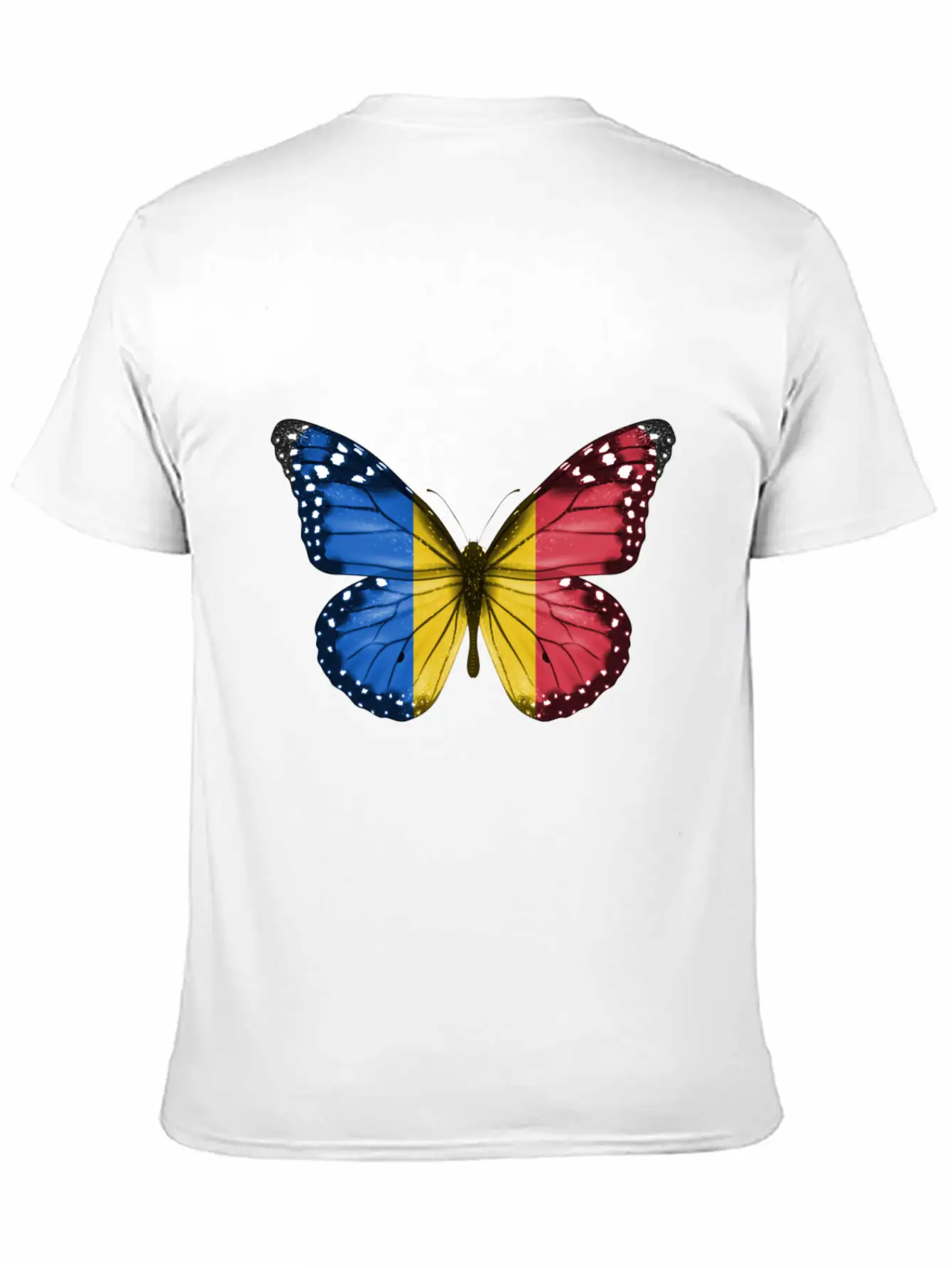 Butterfly Flag Of Chad Unisex Casual T-Shirt – Clean Design For Daily Comfort